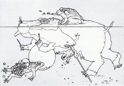 Zeichnungen, Holzschnitte, Radierungen, Kalligraphien