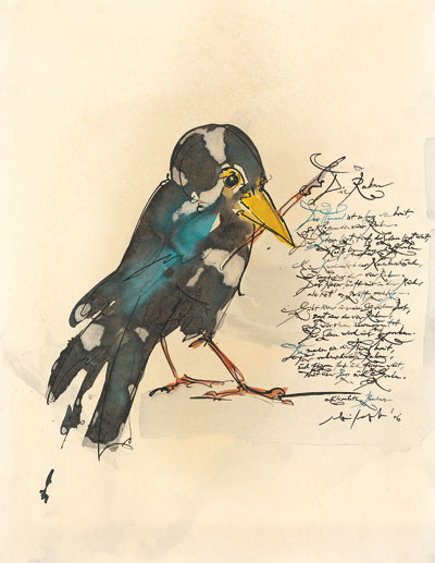 Zeichnungen, Holzschnitte, Radierungen, Kalligraphien