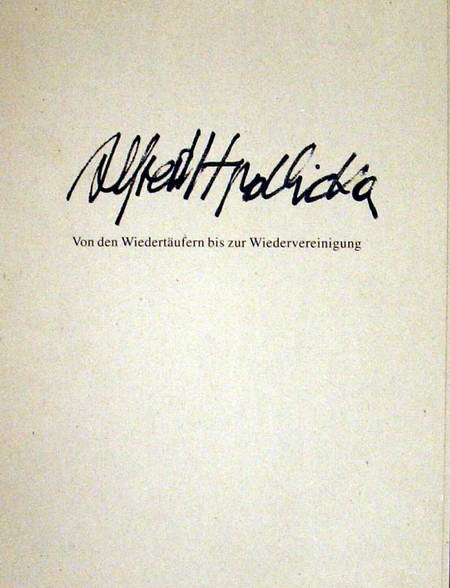 "Von den Wiedertäufern bis zur Wiedervereinigung"