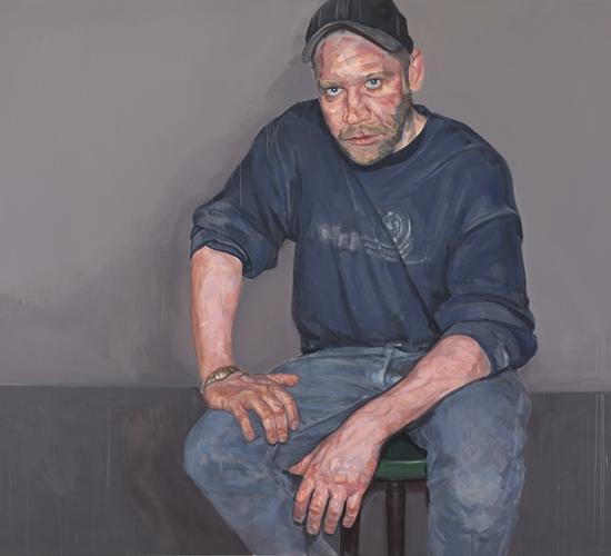 Timur Celic, "Thomas", 2015, 200x200cm, Öl auf Lwd.